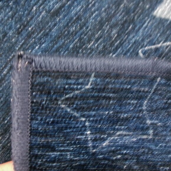 Ruggable Dark Blue Star Print Throw Rug  4x6 Celestial - Picture 6 of 12